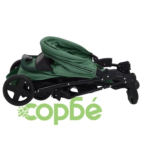 Бебешка количка 2-в-1, зелена, стомана ➤ топ цена ➤ sorbe.bg