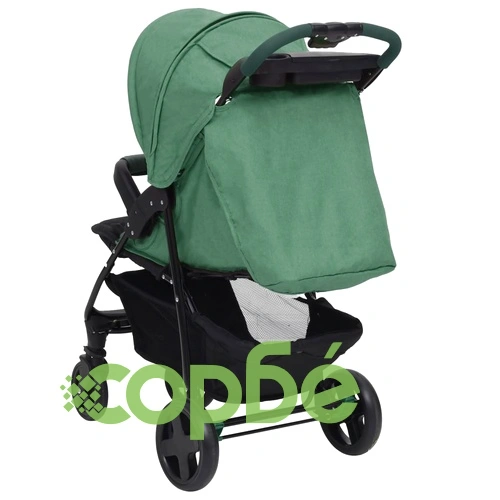 Бебешка количка 2-в-1, зелена, стомана ➤ топ цена ➤ sorbe.bg