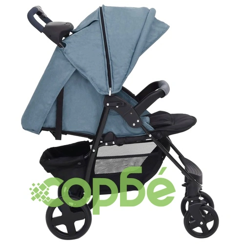 Бебешка количка 3-в-1, морскосиня, стомана ➤ топ цена ➤ sorbe.bg