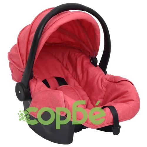 Бебешка количка 3-в-1, червена, стомана ➤ топ цена ➤ sorbe.bg