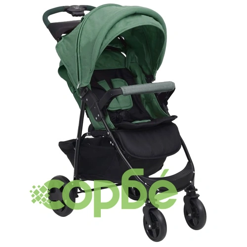 Бебешка количка 3-в-1, зелена, стомана ➤ топ цена ➤ sorbe.bg