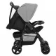 Бебешка количка 2-в-1, светлосиво и черно, стомана