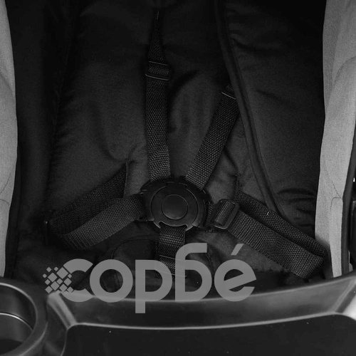 Бебешка количка 3-в-1, светлосиво и черно, стомана ➤ топ цена ➤ sorbe.bg