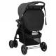 Бебешка количка 3-в-1, тъмносиво и черно, стомана