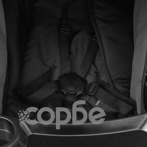 Бебешка количка 3-в-1, тъмносиво и черно, стомана ➤ топ цена ➤ sorbe.bg