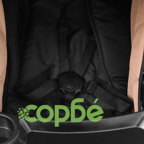 Бебешка количка 3-в-1, таупе и черно, стомана ➤ топ цена ➤ sorbe.bg