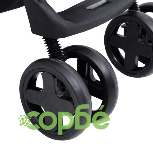 Бебешка количка 3-в-1, зелено и черно, стомана ➤ топ цена ➤ sorbe.bg