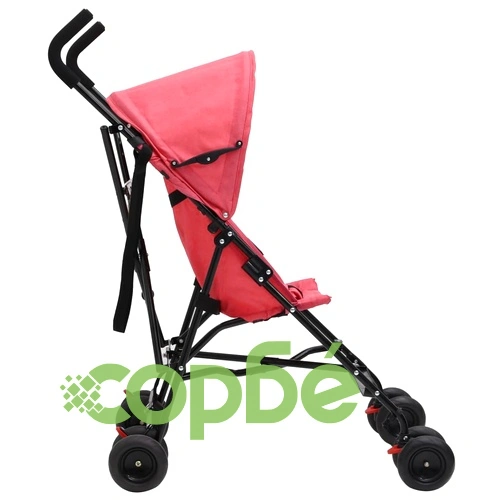 Бебешка лятна количка, червено и черно, стомана ➤ топ цена ➤ sorbe.bg