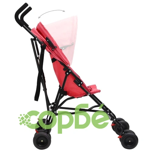 Бебешка лятна количка, червено и черно, стомана ➤ топ цена ➤ sorbe.bg