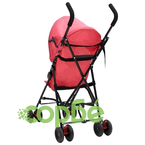 Бебешка лятна количка, червено и черно, стомана ➤ топ цена ➤ sorbe.bg