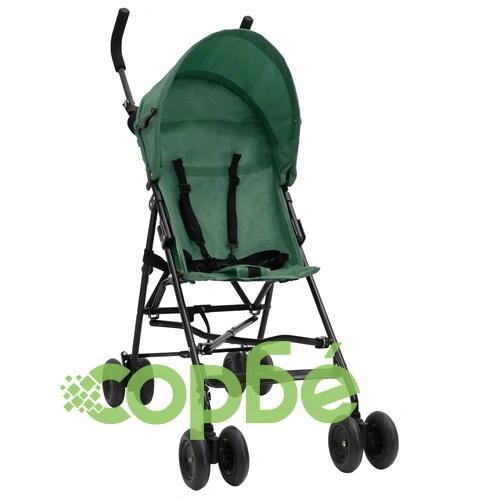 Бебешка лятна количка, зелено и черно, стомана ➤ топ цена ➤ sorbe.bg