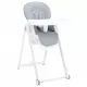 Бебешко столче за хранене, светлосиво, алуминий