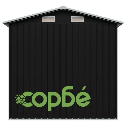Градинска барака за съхранение антрацит стомана 204x132x186 см ➤ топ цена ➤ sorbe.bg