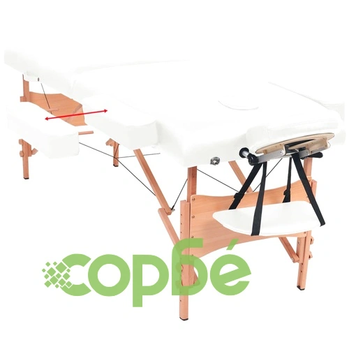 Сгъваема масажна кушетка с 2 зони, 10 см плътен пълнеж, бяла ➤ топ цена ➤ sorbe.bg