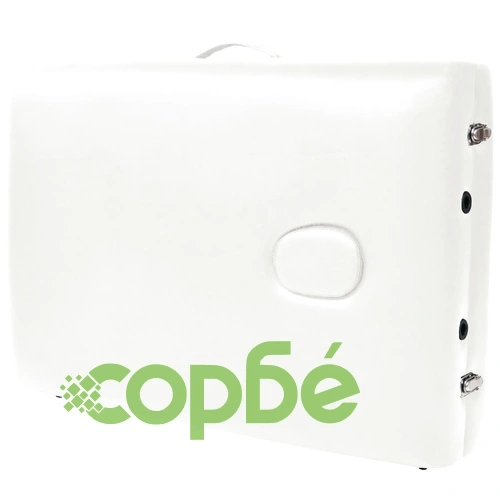 Сгъваема масажна кушетка с 2 зони, 10 см плътен пълнеж, бяла ➤ топ цена ➤ sorbe.bg