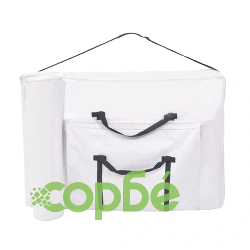 Сгъваема масажна кушетка с 2 зони, 10 см плътен пълнеж, бяла ➤ топ цена ➤ sorbe.bg