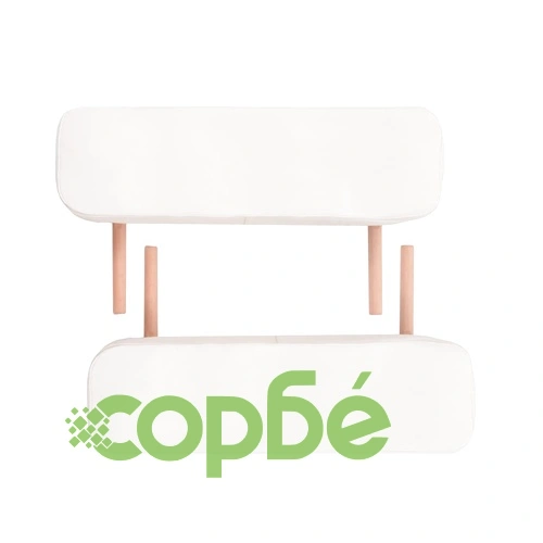 Сгъваема масажна кушетка с 3 зони, 10 см плътен пълнеж, бяла ➤ топ цена ➤ sorbe.bg