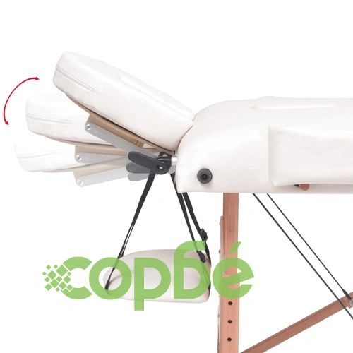 Сгъваема масажна кушетка с 3 зони, 10 см плътен пълнеж, бяла ➤ топ цена ➤ sorbe.bg