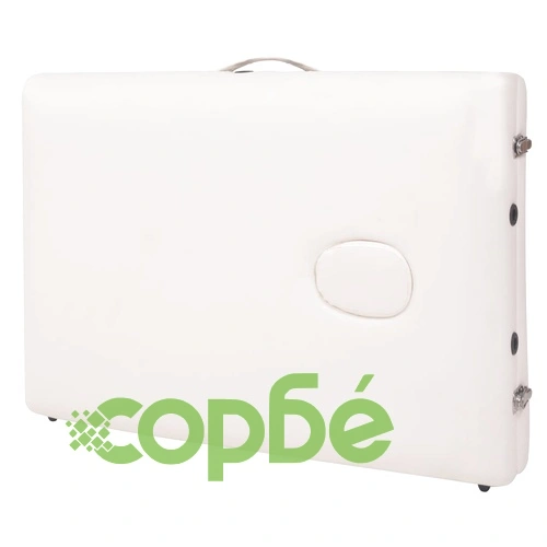 Сгъваема масажна кушетка с 3 зони, 10 см плътен пълнеж, бяла ➤ топ цена ➤ sorbe.bg