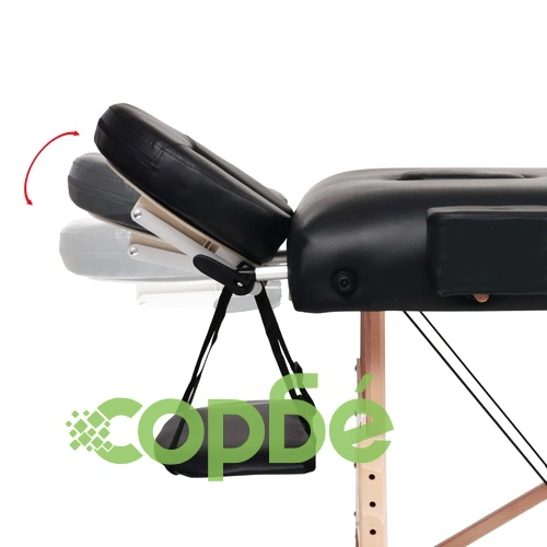 Сгъваема масажна кушетка с 2 зони и столче, 10 см пълнеж, черна ➤ топ цена ➤ sorbe.bg