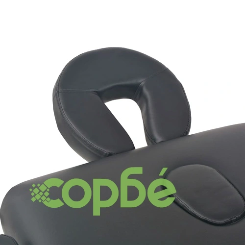 Сгъваема масажна кушетка с 2 зони и столче, 10 см пълнеж, черна ➤ топ цена ➤ sorbe.bg