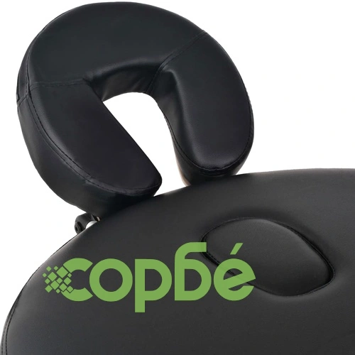 Сгъваема масажна маса, 4 см пълнеж, с 2 овални болстера, черна ➤ топ цена ➤ sorbe.bg