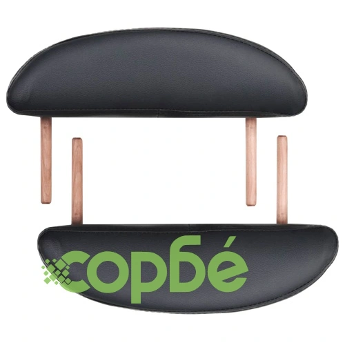 Сгъваема масажна маса, 4 см пълнеж, с 2 овални болстера, черна ➤ топ цена ➤ sorbe.bg