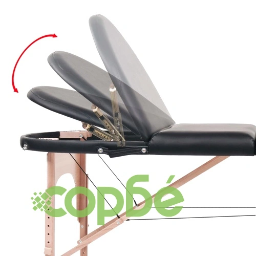 Сгъваема масажна маса, 4 см пълнеж, с 2 овални болстера, черна ➤ топ цена ➤ sorbe.bg