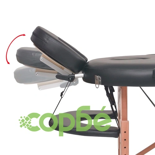 Сгъваема масажна маса, 4 см пълнеж, с 2 овални болстера, черна ➤ топ цена ➤ sorbe.bg