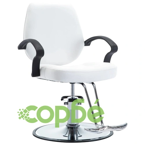 Фризьорски стол, изкуствена кожа, бял ➤ топ цена ➤ sorbe.bg