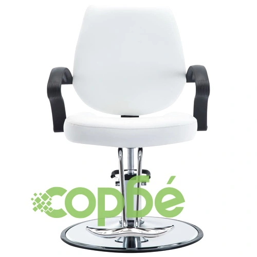 Фризьорски стол, изкуствена кожа, бял ➤ топ цена ➤ sorbe.bg