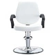 Фризьорски стол, изкуствена кожа, бял