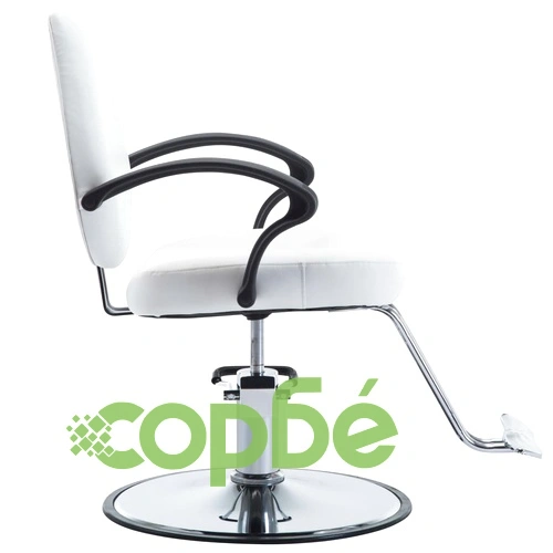 Фризьорски стол, изкуствена кожа, бял ➤ топ цена ➤ sorbe.bg