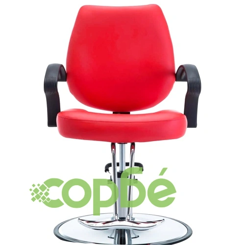 Фризьорски стол, изкуствена кожа, червен ➤ топ цена ➤ sorbe.bg