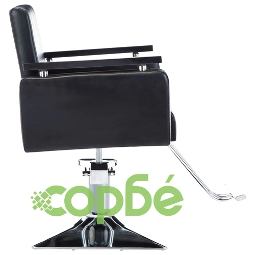 Фризьорски стол, изкуствена кожа, черен ➤ топ цена ➤ sorbe.bg