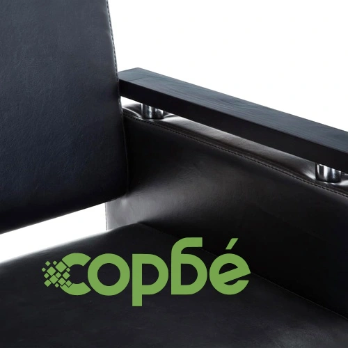 Фризьорски стол, изкуствена кожа, черен ➤ топ цена ➤ sorbe.bg