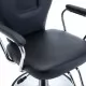 Фризьорски стол, изкуствена кожа, черен