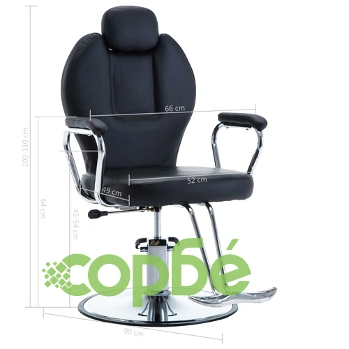 Фризьорски стол, изкуствена кожа, черен ➤ топ цена ➤ sorbe.bg