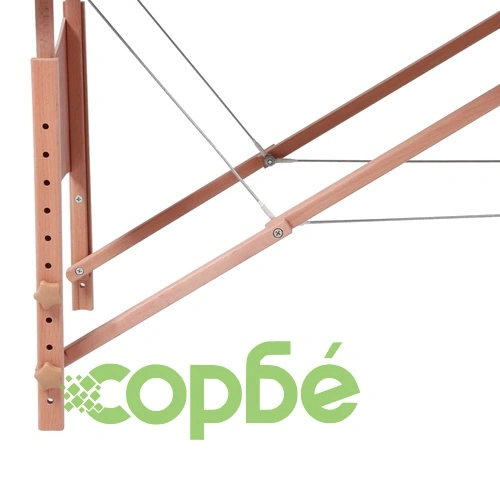 Синя сгъваема масажна кушетка 2 зони с дървена рамка ➤ топ цена ➤ sorbe.bg