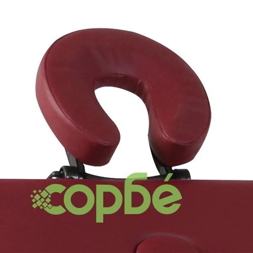 Сгъваема масажна кушетка с 2 зони, червена, дървена рамка ➤ топ цена ➤ sorbe.bg