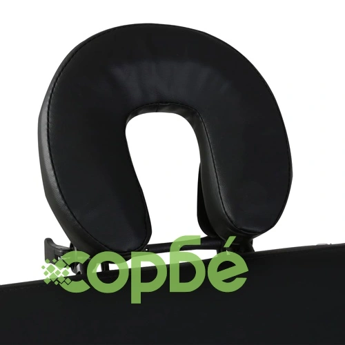 Черна сгъваема масажна кушетка 3 зони с дървена рамка ➤ топ цена ➤ sorbe.bg