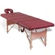 Масажна кушетка с 4 зони, дървена рамка, червена