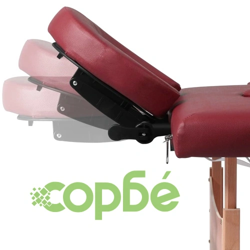 Масажна кушетка с 4 зони, дървена рамка, червена ➤ топ цена ➤ sorbe.bg