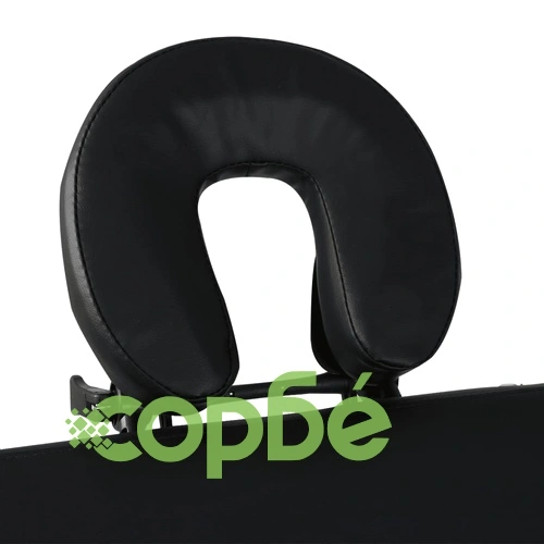 Черна сгъваема масажна кушетка 4 зони с дървена рамка ➤ топ цена ➤ sorbe.bg