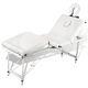 Алуминиева масажна кушетка с 4 зони, цвят: кремаво-бял