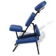 Сгъваем и преносим стол за масажи, син