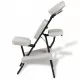 Сгъваем масажен стол, цвят: бял