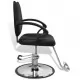 Професионален фризьорски стол, изкуствена кожа, черен