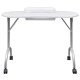 Маса за маникюр на колелца, сгъваема, бяла