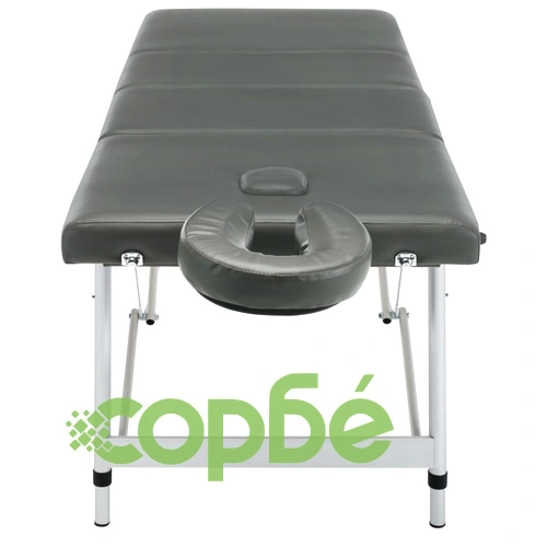 Масажна кушетка с 4 зони, алуминиева рамка, антрацит, 186х68 см ➤ топ цена ➤ sorbe.bg